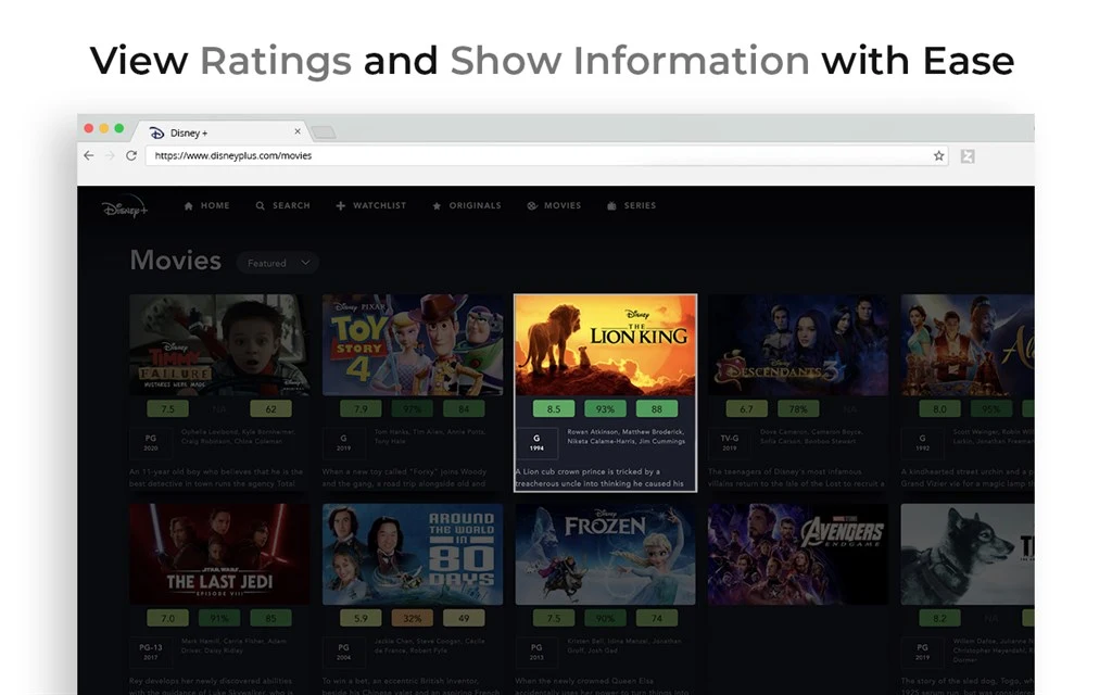 zRate Hulu Disney+ Screenshot Image