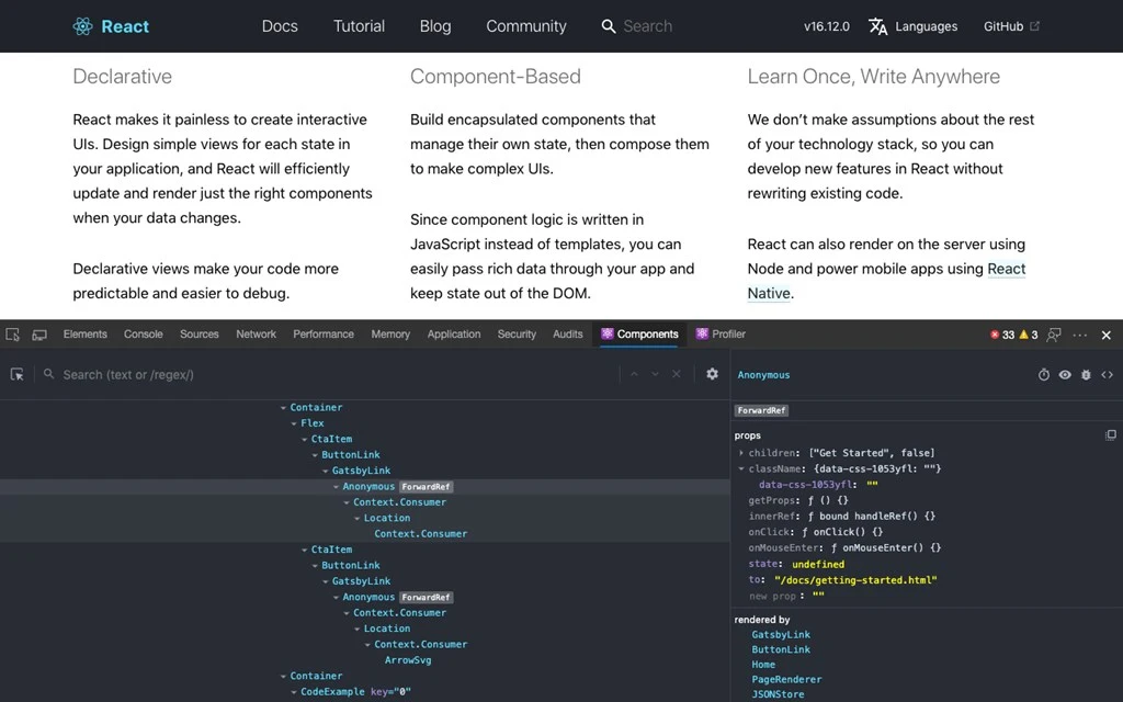 React Developer Tools Screenshot Image