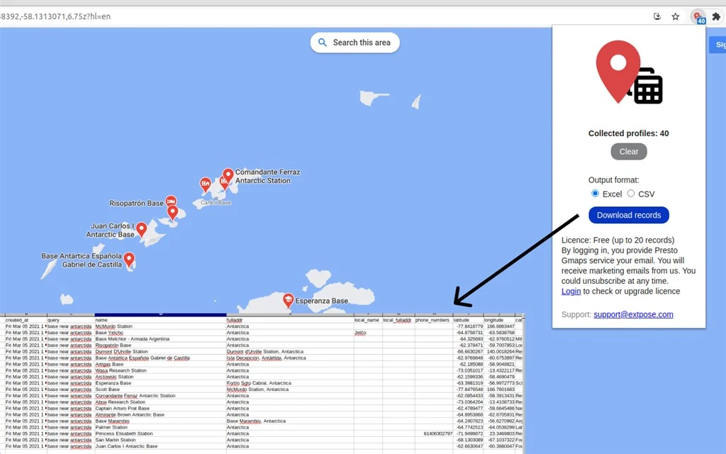 Presto Map Lead Extractor Screenshot Image #1