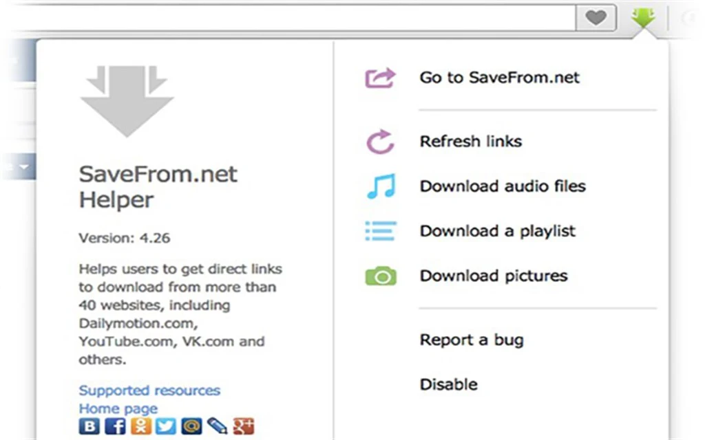SaveFrom.net Helper Screenshot Image #3